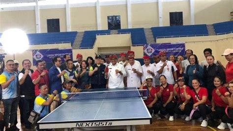 Bupati Sanjaya Buka Turnamen Tenis Meja Ut Dan Bupati Cup Di Gor