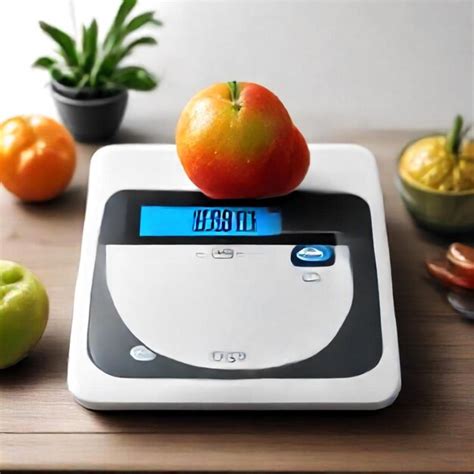 scale   digital display showing  scale  labeled