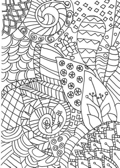 Zentangle Colouring Page Detailed Grown Up Colouring Page For Adults