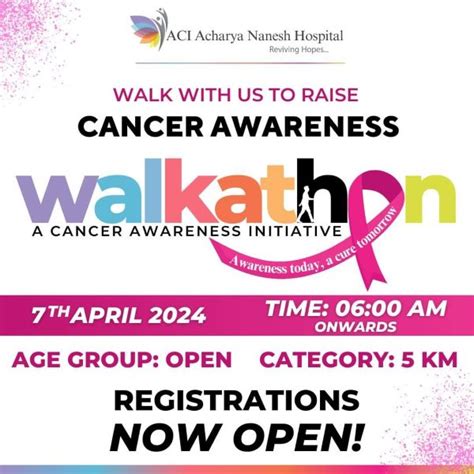 Aci Acharya Nanesh Hospital Leads Cancer Awareness With Walkathon