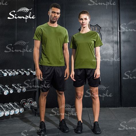 Simple Dri Fit T Shirt Men And Women American Plain Army Green Shopee