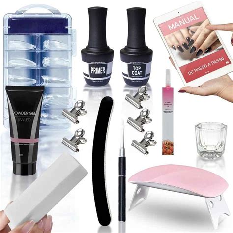 Kit Unha Gel Completo Poligel Polygel Unhas Molde F1 Casa Da Compra