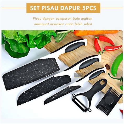 Jual Pisau Set Premium Set Pisau Batu Maifan Set Pisau Anti Lengket