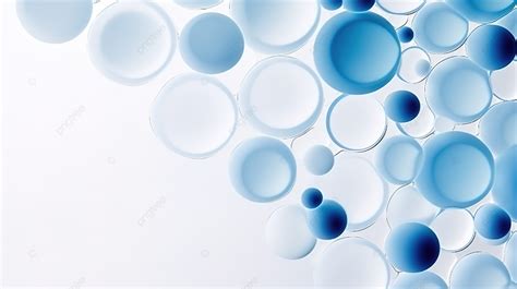 Contemporary White And Blue Abstract Metaballs Textured Design On A