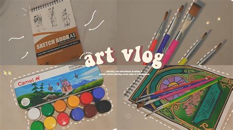 Art Vlog 1 Cover Page Painting Unboxing Sketchbook Poster