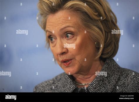 Hillary Clinton Press Conference On Email Controversy Hi Res Stock