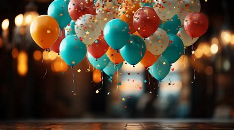 Premium Photo | Birthday balloons background HD 8K wallpaper Stock ...