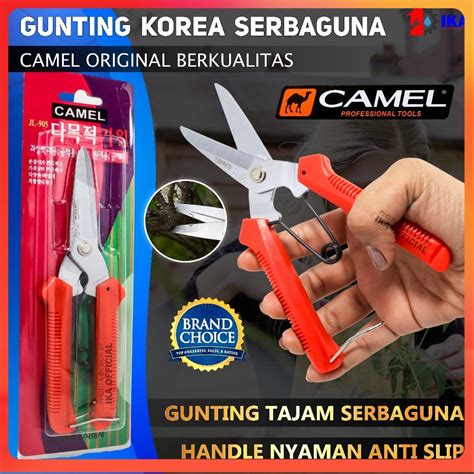 Jual CAMEL KOREA Gunting Serbaguna Korea Holo Merah CAMEL / GUNTING