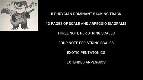 B Phrygian Dominant Metal Prog Rock Backing Track Youtube