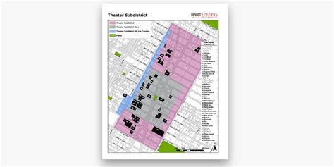 NYC Theater District Map Printable