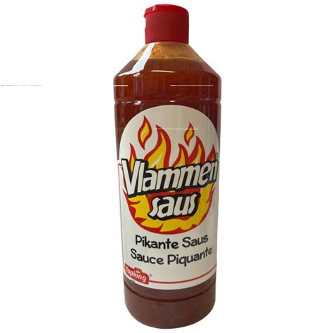 Vlammen Saus Pikante Sauce L Flasche Feuersauce