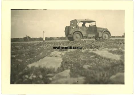 ORIG FOTO ITALIEN Fiat 508 C M Beute Kübelwagen Pkw bei TOBRUK Afrika