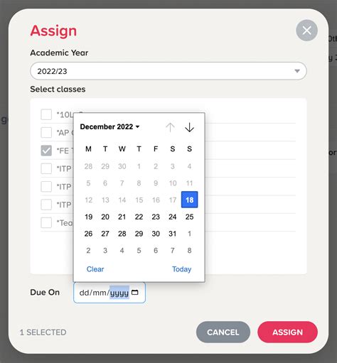 assignments    change  due date