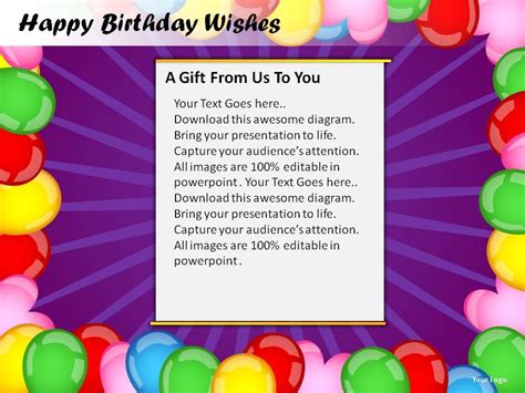 Happy Birthday Wishes Powerpoint Presentation Slides Presentation