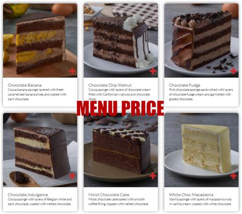 Senarai Harga Kek Secret Recipe Dan Cawangan Selipar Jepun