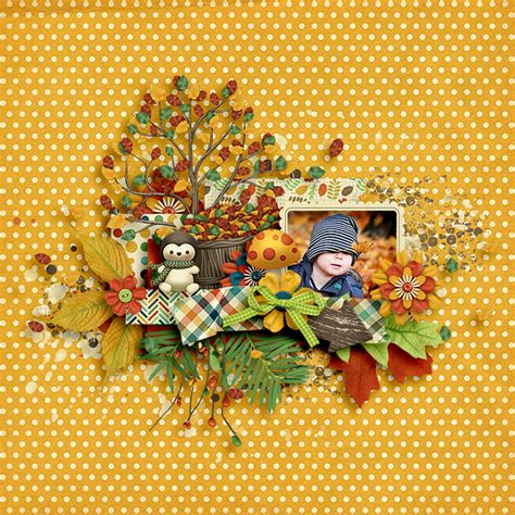 Digital Scrapbook Kit Woodland Autumn Kristin Aagard