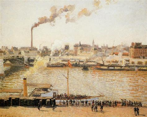 Paintings Reproductions Rouen Saint Sever Morning 1898 By Camille