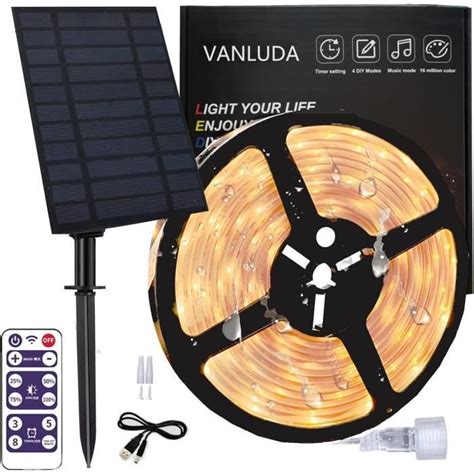 Bande Led Solaire Extérieure 5600 Mah 32 8Ft Waterproof Ip67 Led Strip