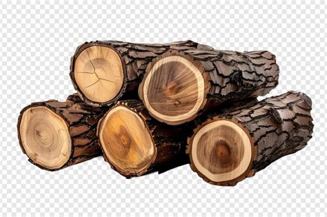 Premium PSD Set Of Log Wood Isolated On Transparent Background