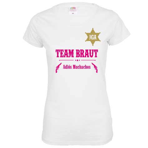 Jga Shirt Team Braut Western Design Wei