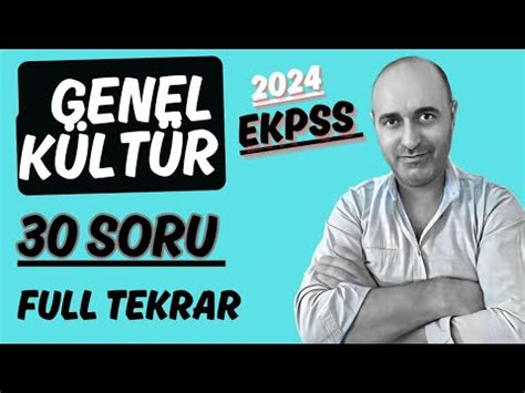 Ekpss Genel K Lt R Soru Z M Soru Youtube