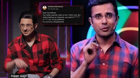 Not Funny Sandeep Maheshwari Calls Out Carry Minati For Mocking Him