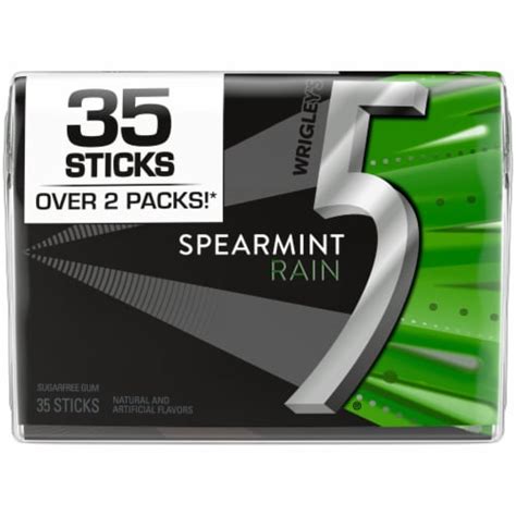 5 Gum Spearmint Rain Sugar Free Chewing Gum Pack, 35 pc - Kroger