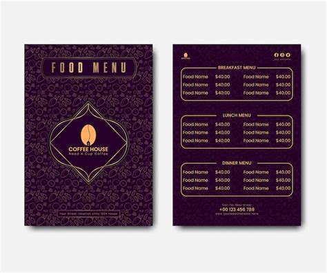 Premium Vector Modern And Unique Restaurants Food Menu Design