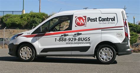 Aai Pest Control Vehicle Stripes And Lettering Visual Horizons Custom Signs