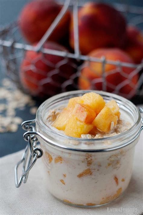 Dessert Worthy Peach Overnight Oats Laura Fuentes