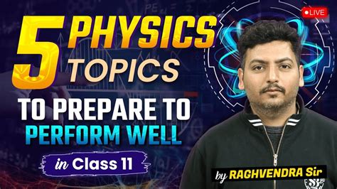 5 Physics Topics To Prepare To Perform Well In Class 11 Physics By Raghvendra Sir Youtube