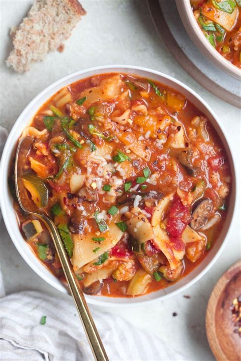 Healthy Healthy 30 Minute Vegan Lasagna Soup Hummusapien