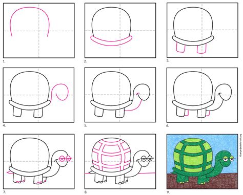 step by step how to draw a turtle How to draw a sea turtle · art ...