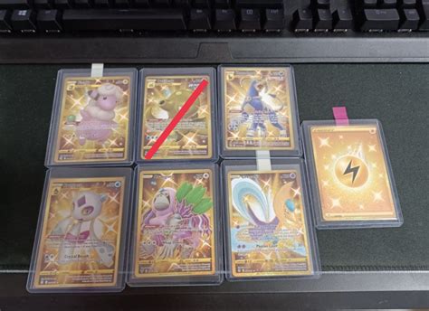 Gold Pokemon Cards Flaffy Houndoom Froslass Oranguru Cresselia