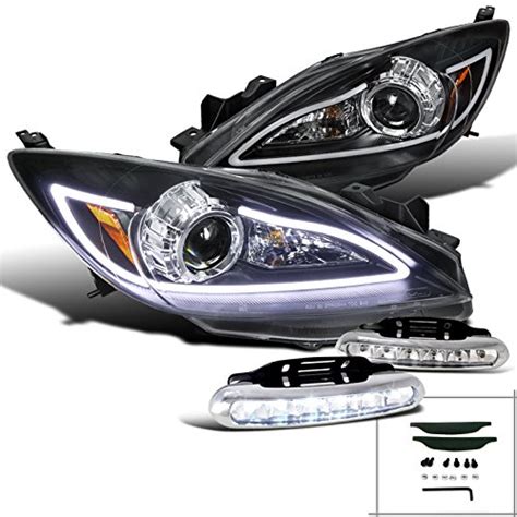 Buy Mazda 3 JDM Black LED DRL Strip Projector Headlights W 6 LED DRL