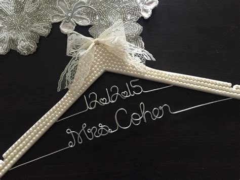 Bridal Hanger Bride Hanger Wedding Hanger Pearl Covered Etsy