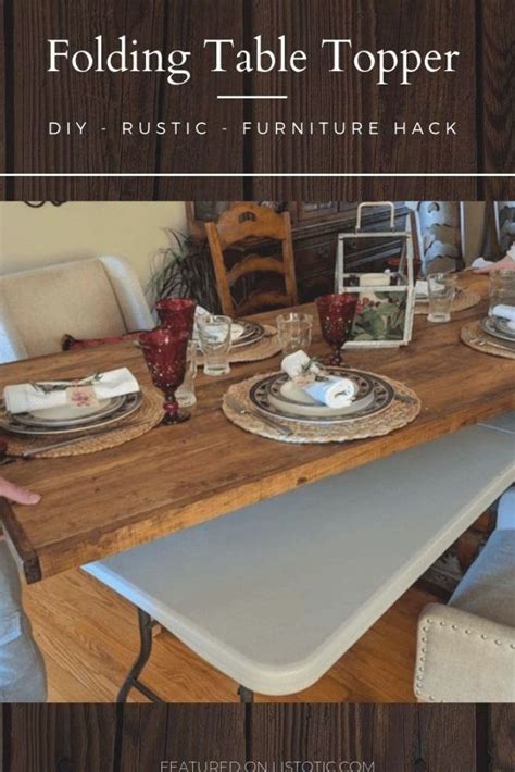 Diy Wood Folding Table Topper From Plastic Folding Table To Beautiful