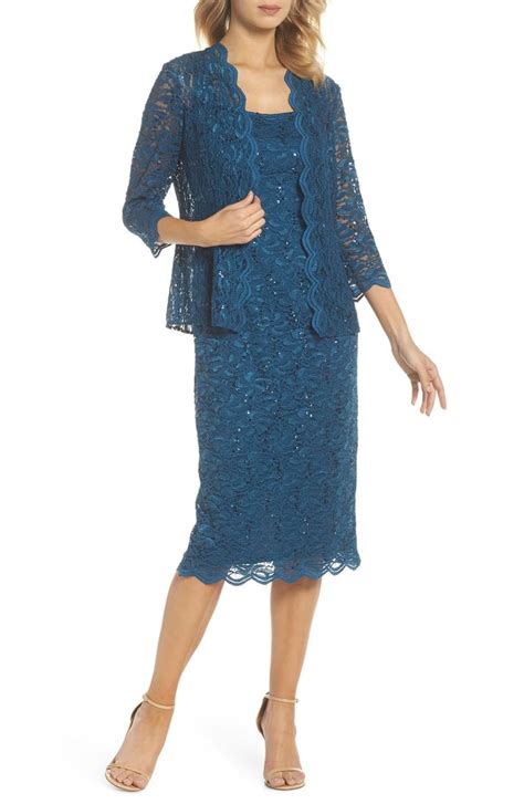 Alex Evenings Lace Cocktail Dress With Jacket Nordstrom Cocktail