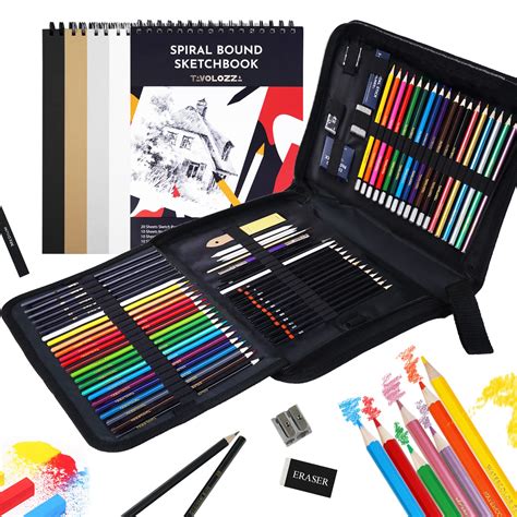 TAVOLOZZA Art Supplies 77 Pack Drawing & Sketching Art Set for Artists ...