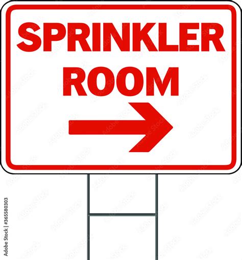 Sprinkler room yard sign design template. Vector Format white ...