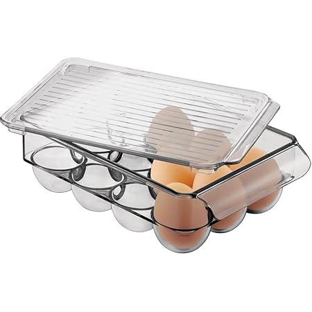 Mdesign Egg Tray For Refrigerator Large Egg Holder Made Of Plastic