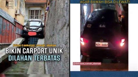 Viral Potret Garasi Mobil Melayang Dan Super Sempit Akibat Tak Punya