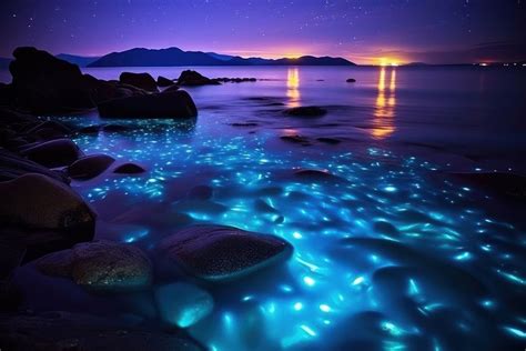 Bioluminescence ocean outdoors nature night. | Premium Photo - rawpixel