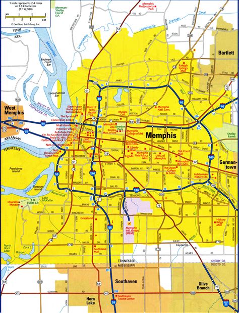printable map  memphis