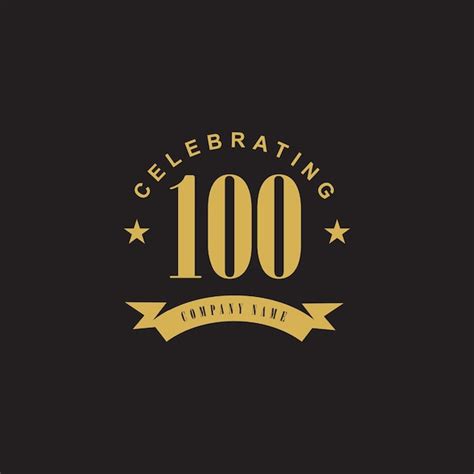 Premium Vector 100th Year Celebrating Anniversary Emblem Logo Design