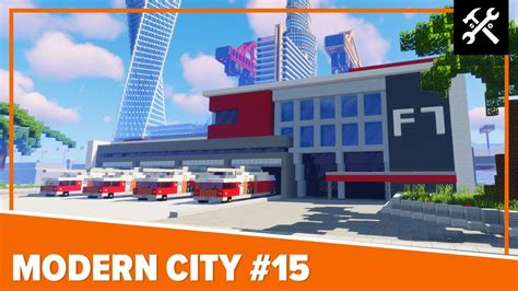 Modern City 15 Fire Station Minecraft Timelapse Youtube