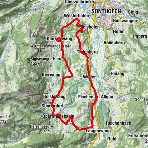 Hörnerdörfer Tour BERGFEX Radfahren Tour Bayern