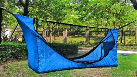 Totally Flat Outdoor Camping Hammock Tent Nylon Ultralight Hammock With Mosquito Netting - Buy ...