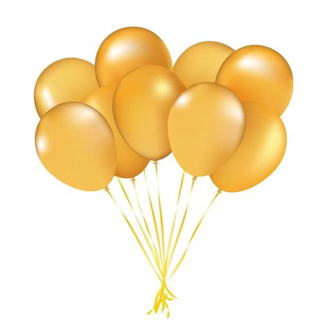 Balloons party decoration yellow gold golden sunny happy birthday ...