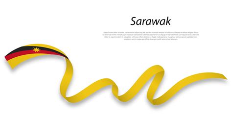 Waving ribbon or stripe with flag of Sarawak 21852720 Vector Art at ...